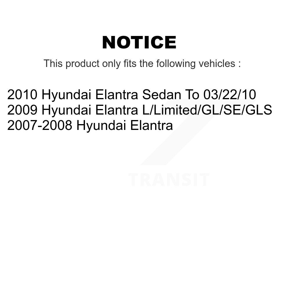 [Arrière] Kit de disque (revêtu) et plaquette (semi-métallique) de frein pour Hyundai Elantra KGS-101396