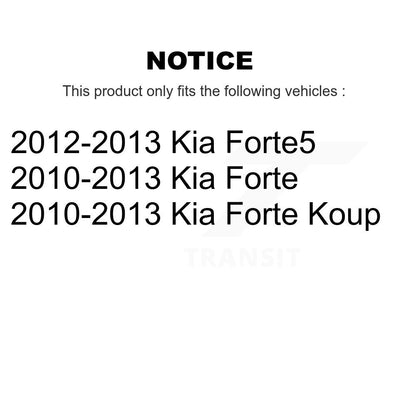 [Arrière] Kit de disque (revêtu) et plaquette (semi-métallique) de frein pour Kia Forte Koup Forte5 KGS-101438