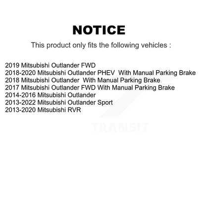 [Arrière] Kit de disque (revêtu) et plaquette (semi-métallique) de frein pour Mitsubishi Outlander Sport PHEV RVR KGS-101477