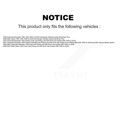 [Avant + Arrière] Kit de disque (revêtu) et plaquette (semi-métallique) de frein pour Chevrolet Silverado 1500 GMC Sierra Classic KGS-101655