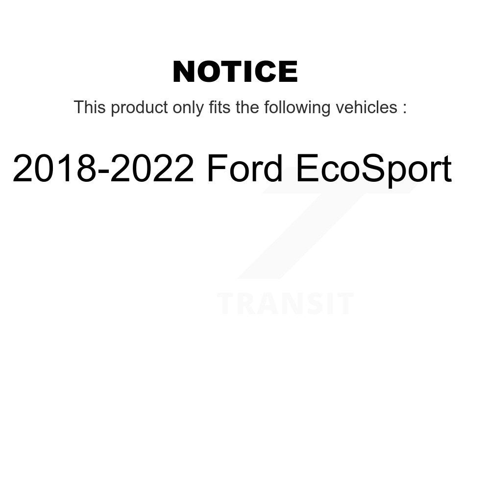 [Avant] Kit de disque (revêtu) et plaquette (semi-métallique) de frein pour 2018-2022 Ford EcoSport KGS-101787