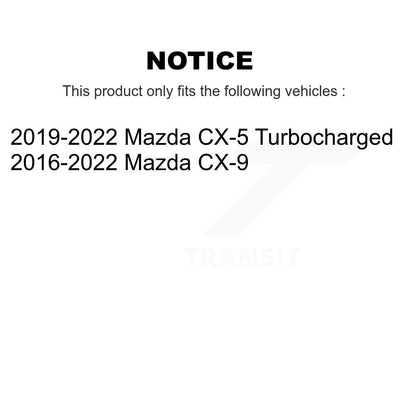 [Avant] Kit de disque (revêtu) et plaquette (semi-métallique) de frein pour Mazda CX-5 CX-9 KGS-101808