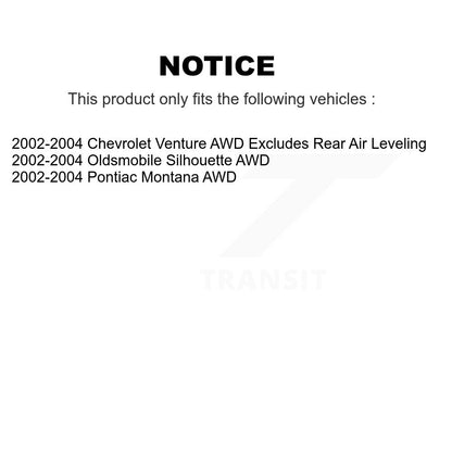 [Avant] Kit d'ensemble de jambe de suspension avec ressort hélicoïdal pour 2002-2004 Chevrolet Venture Pontiac Montana Oldsmobile Silhouette AWD KM-100010