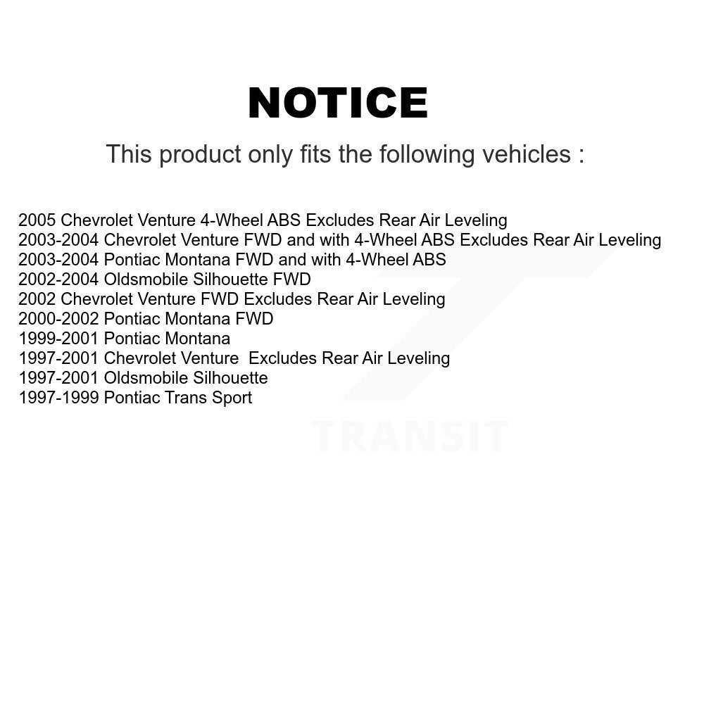 [Avant] Kit d'ensemble de jambe de suspension avec ressort hélicoïdal pour Chevrolet Venture Pontiac Montana Oldsmobile Silhouette Trans Sport KM-100194