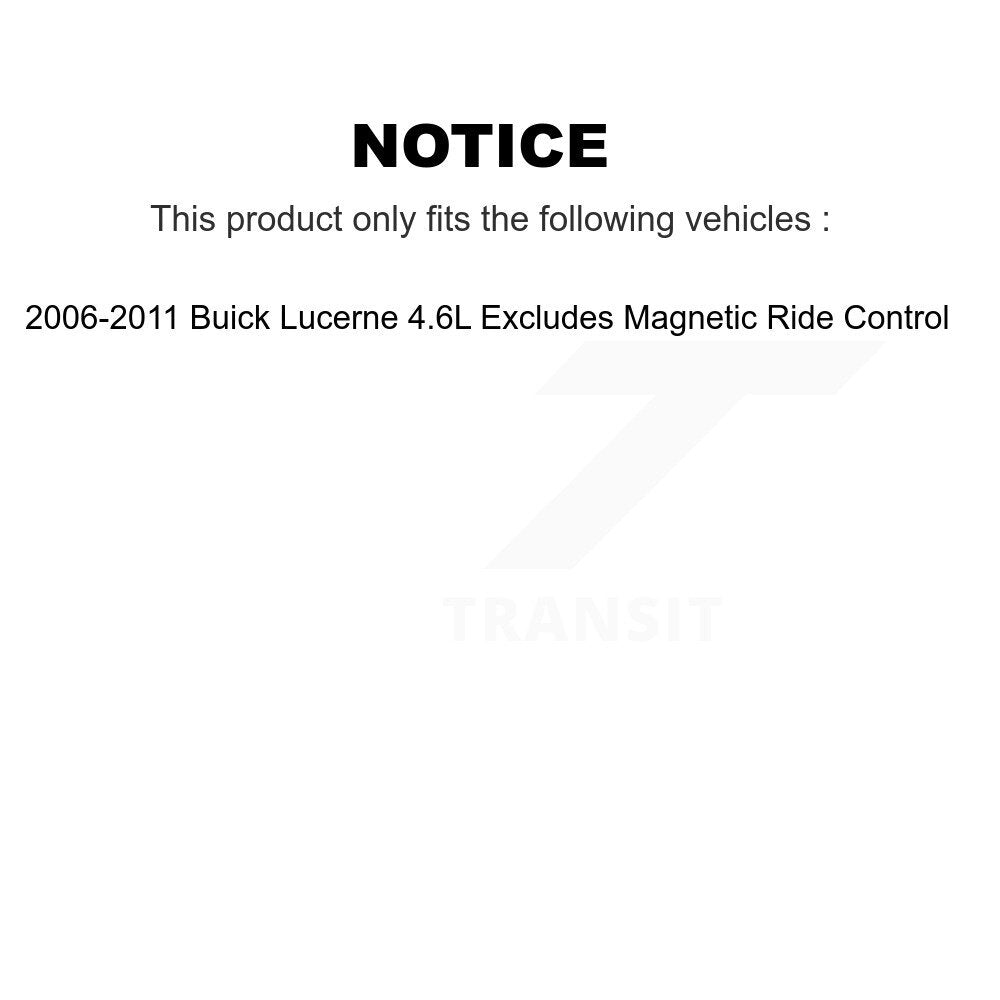 [Avant] Kit d'ensemble de jambe de suspension avec ressort hélicoïdal pour 2006-2011 Buick Lucerne 4.6L Excludes Magnetic Ride KM-100200