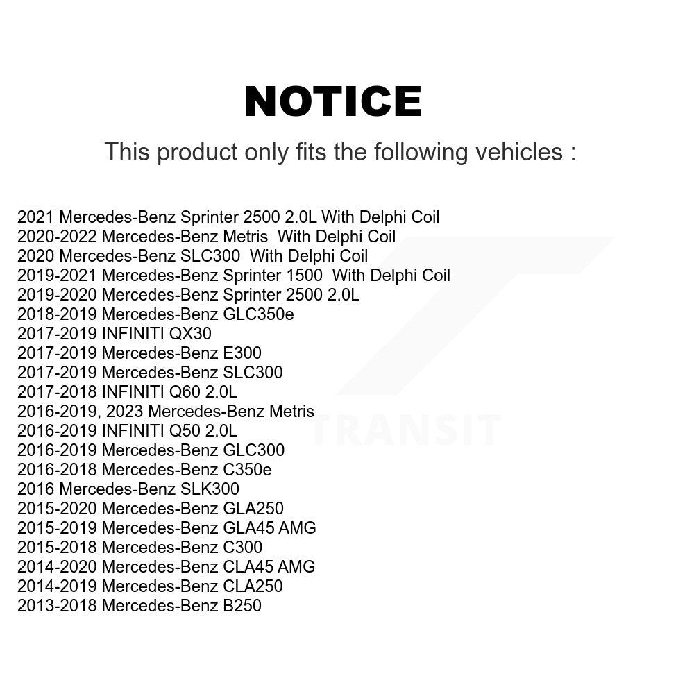 Bobine allumage pour Mercedes-Benz C300 GLC300 GLA250 CLA250 B250 INFINITI Sprinter KMP-100341