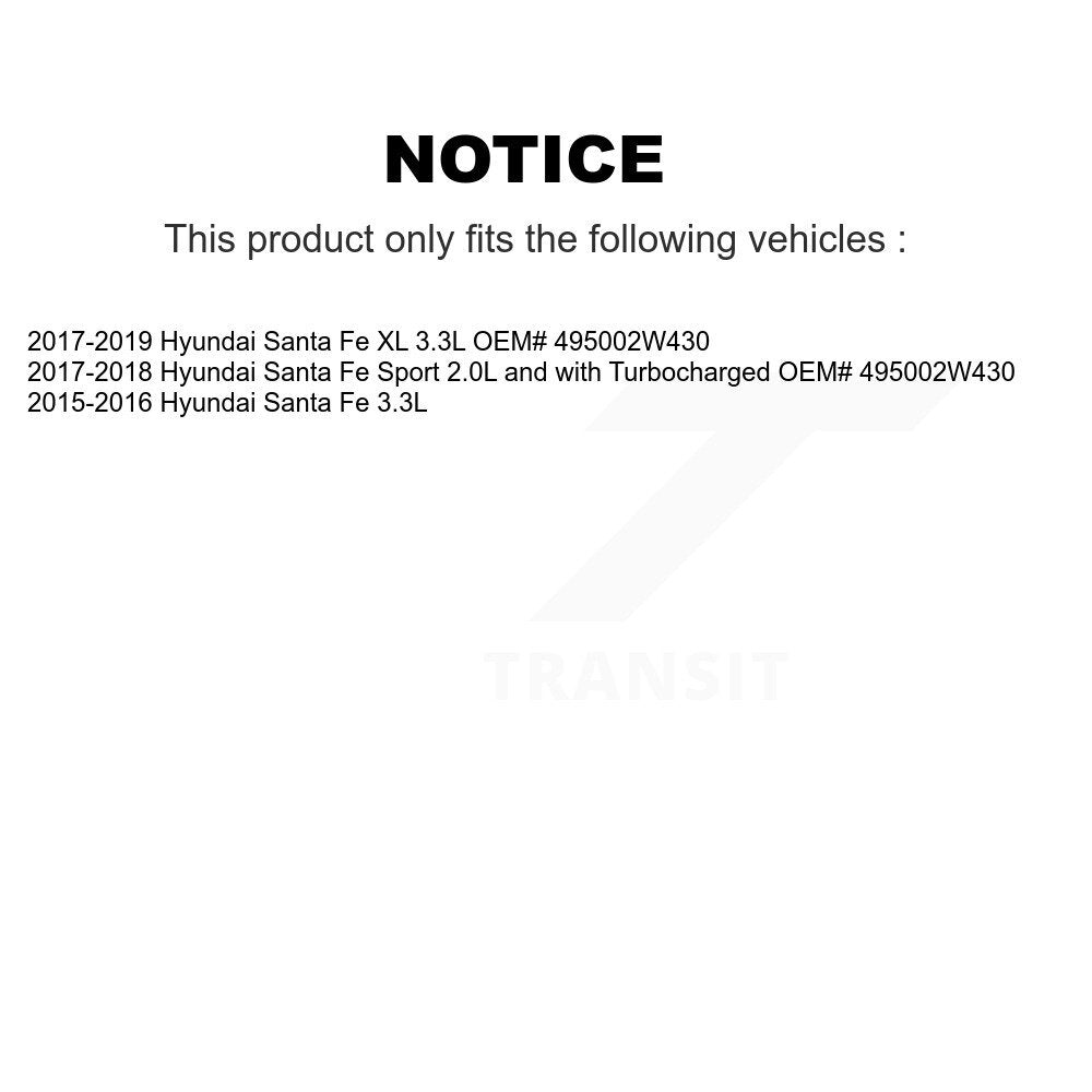 [Avant Gauche] Arbre de transmission CV pour Hyundai Santa Fe XL 3.3L KN7-100058