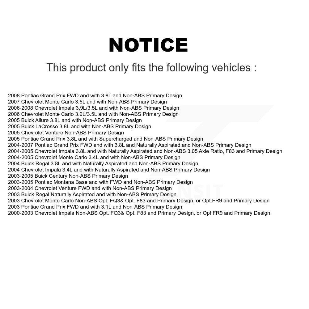 [Avant Gauche] Arbre de transmission CV pour Chevrolet Impala Pontiac Grand Prix Buick Monte KN7-100061