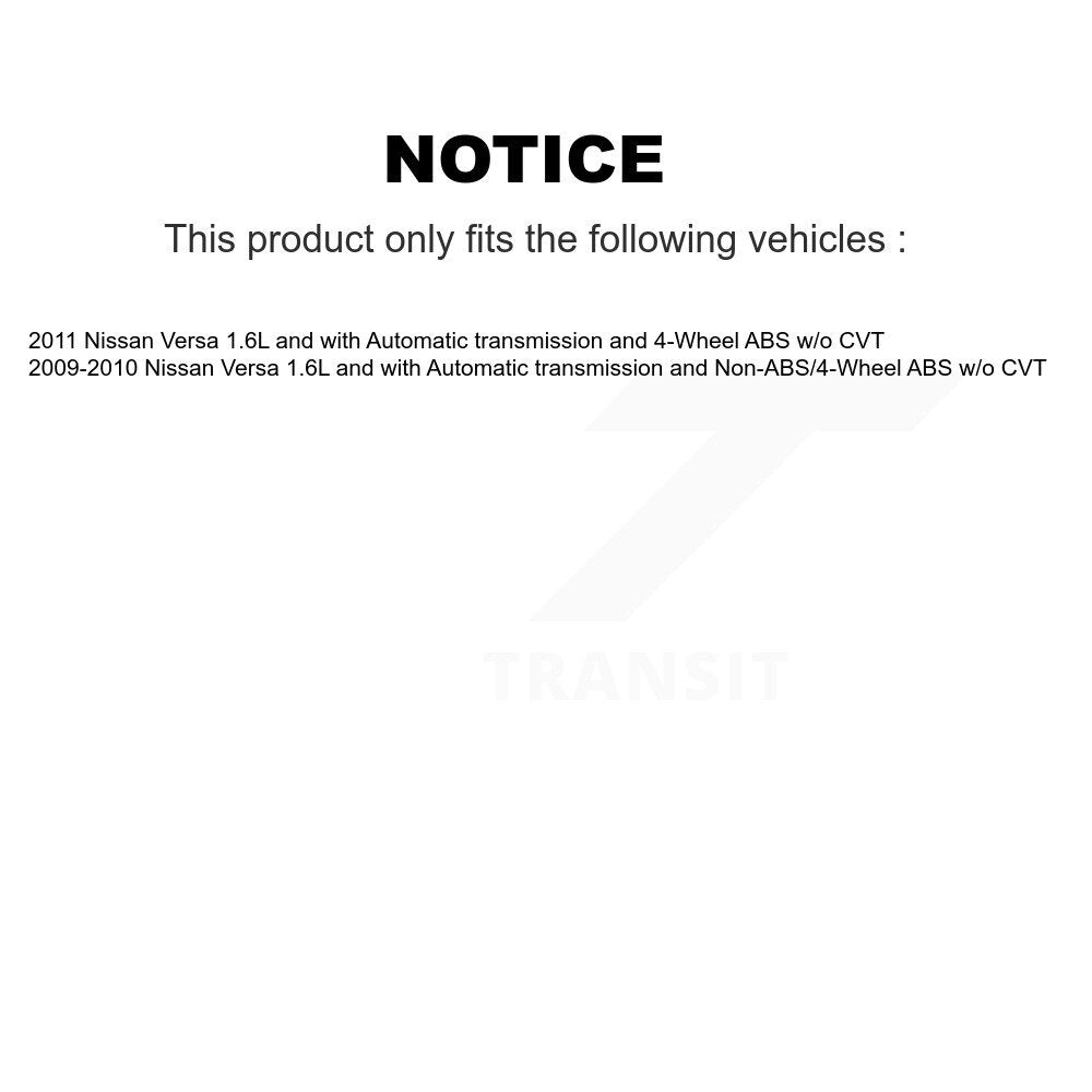 [Avant Gauche] Arbre de transmission CV pour Nissan Versa w o CVT KN7-100065