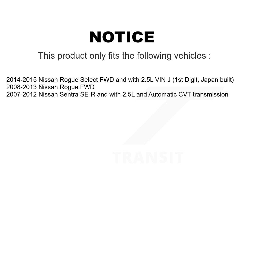 [Avant Gauche] Arbre de transmission CV pour Nissan Rogue Sentra Select KN7-100086