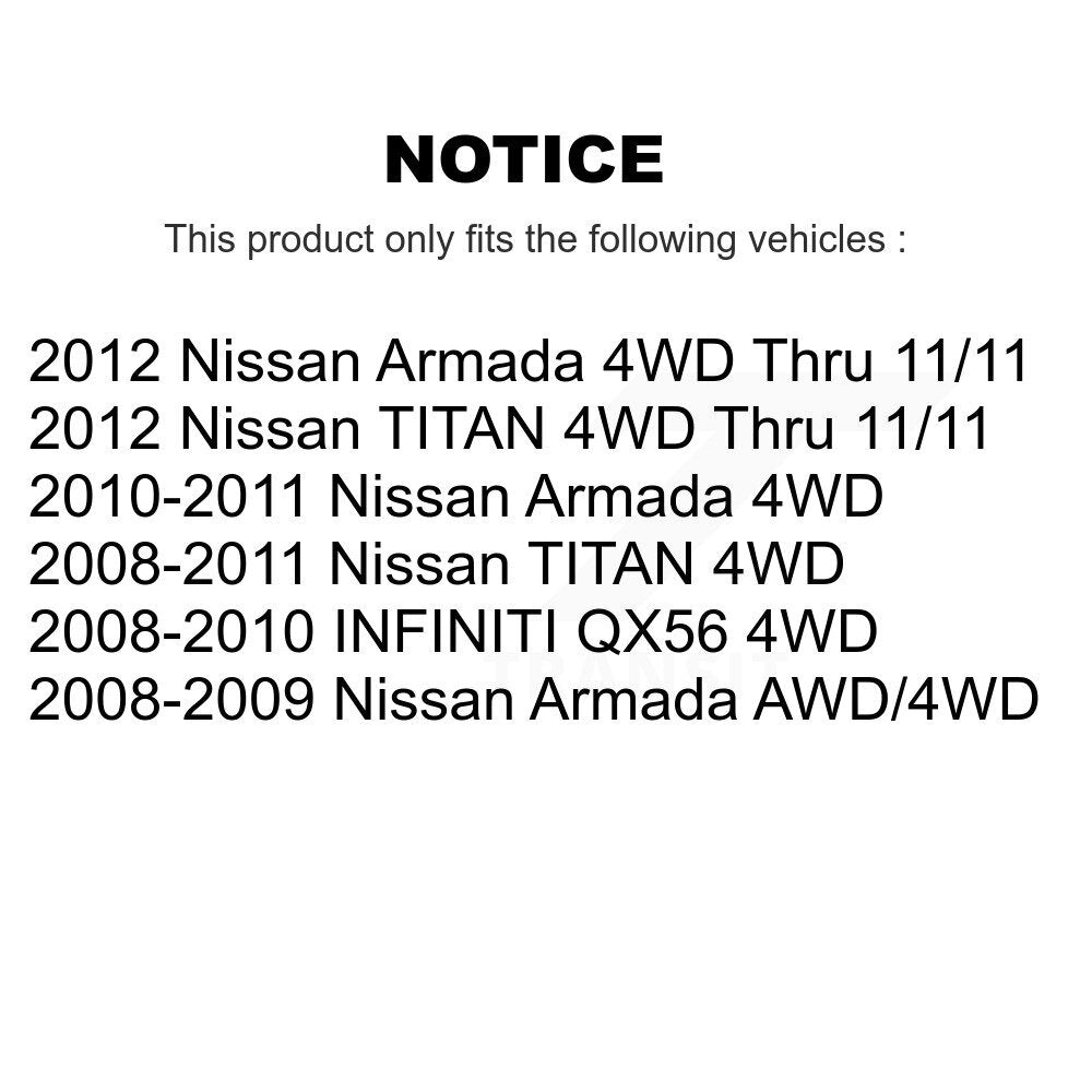 [Avant Gauche] Arbre de transmission CV pour Nissan TITAN Armada INFINITI QX56 KN7-100128