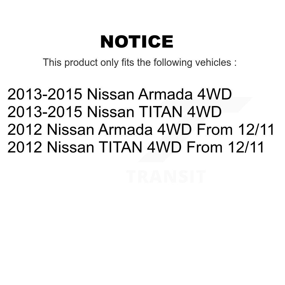 [Avant Gauche] Arbre de transmission CV pour Nissan TITAN Armada 4WD KN7-100129