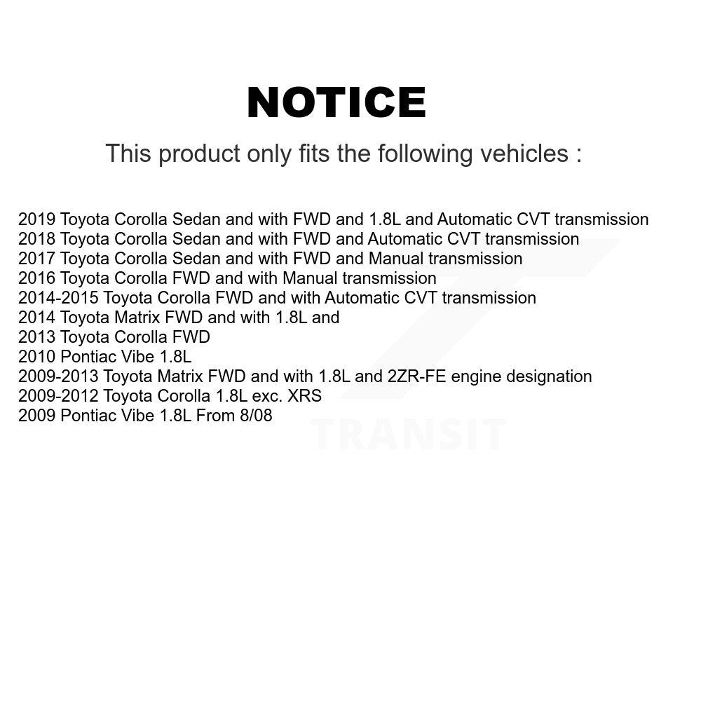 [Avant Gauche] Arbre de transmission CV pour Toyota Corolla Matrix Pontiac Vibe KN7-100159