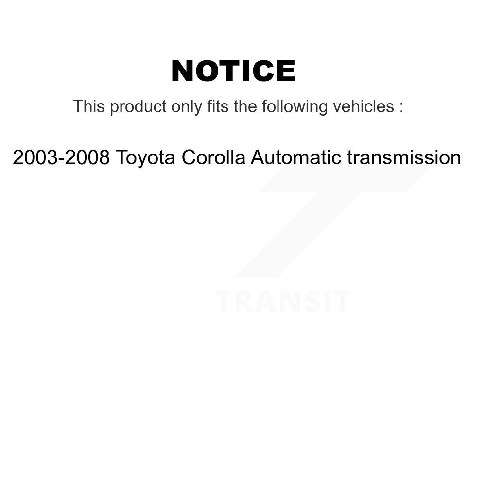 [Avant Gauche] Arbre de transmission CV pour 2003-2008 Toyota Corolla Automatic transmission KN7-100174