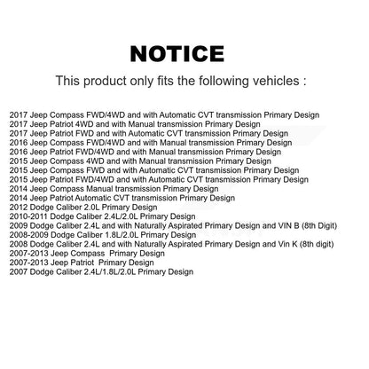 [Avant Gauche] Arbre de transmission CV pour Jeep Patriot Compass Dodge Caliber KN7-100203