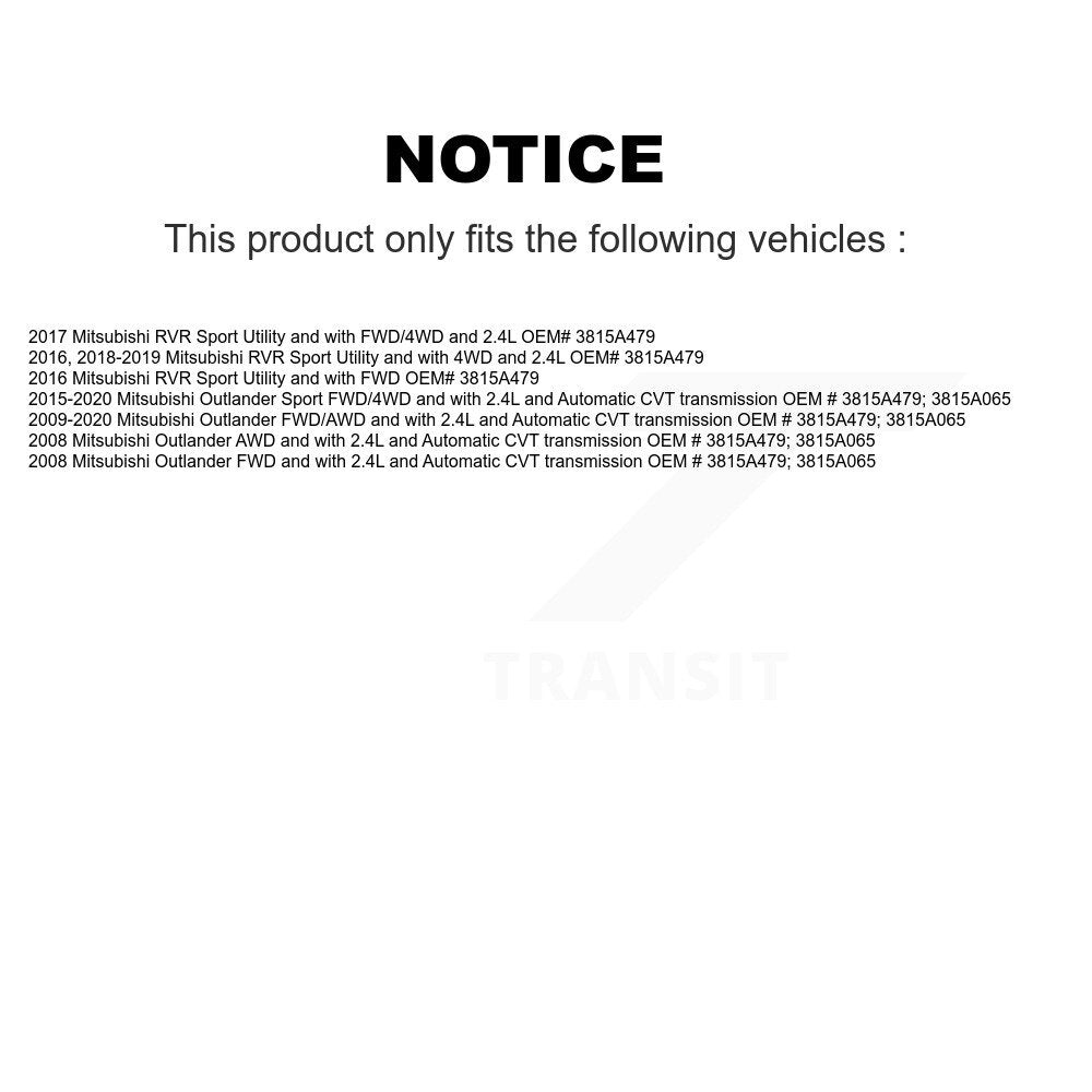 [Avant Gauche] Arbre de transmission CV pour Mitsubishi Outlander RVR Sport KN7-100204