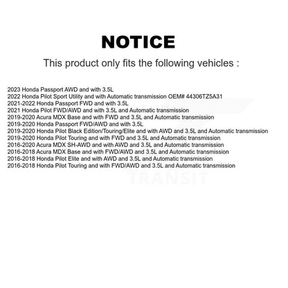 [Avant Gauche] Arbre de transmission CV pour Honda Pilot Acura MDX Passport KN7-100210