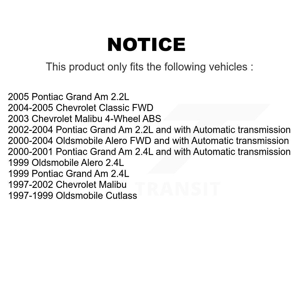 [Avant Droite] Arbre de transmission CV pour Pontiac Grand Am Chevrolet Malibu Oldsmobile KN7-100232