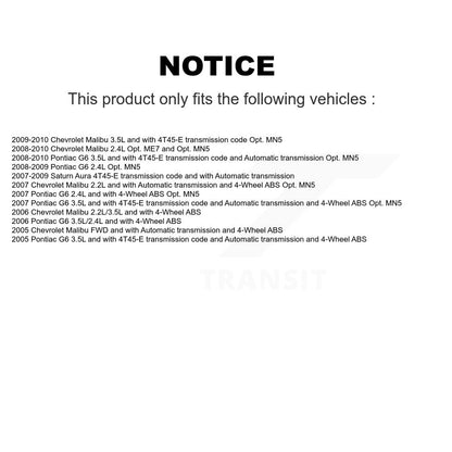 [Avant Droite] Arbre de transmission CV pour Chevrolet Malibu Pontiac G6 Saturn Aura KN7-100234