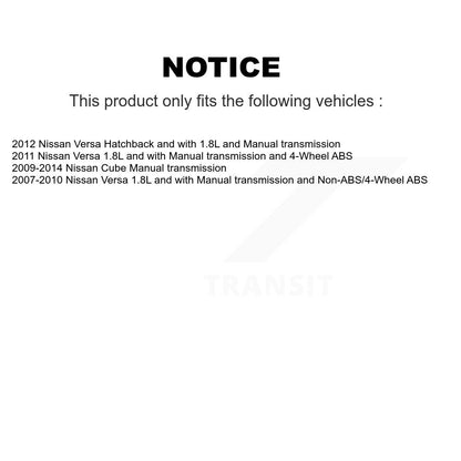 [Avant Droite] Arbre de transmission CV pour Nissan Versa Cube KN7-100248