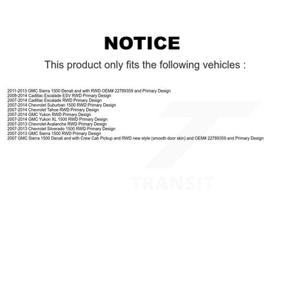 [Avant Droite] Arbre de transmission CV pour Chevrolet GMC Sierra 1500 Silverado Avalanche KN7-100280
