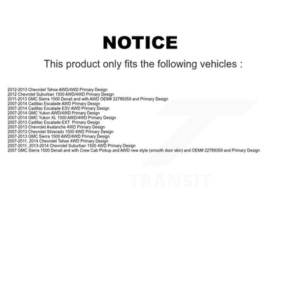 [Avant Droite] Arbre de transmission CV pour Chevrolet GMC Sierra 1500 Silverado Avalanche KN7-100281