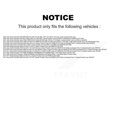 [Avant Droite] Arbre de transmission CV pour Jeep Grand Cherokee Dodge Durango WK KN7-100291