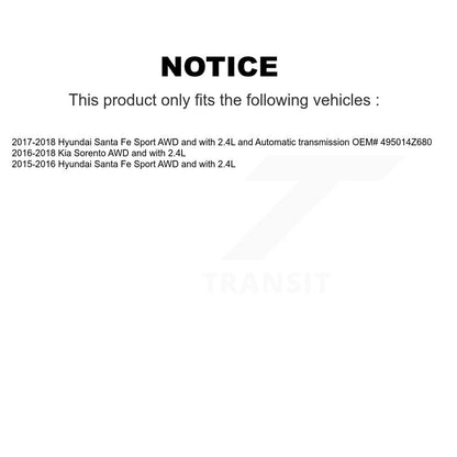 [Avant Droite] Arbre de transmission CV pour Hyundai Santa Fe Sport Kia Sorento KN7-100315