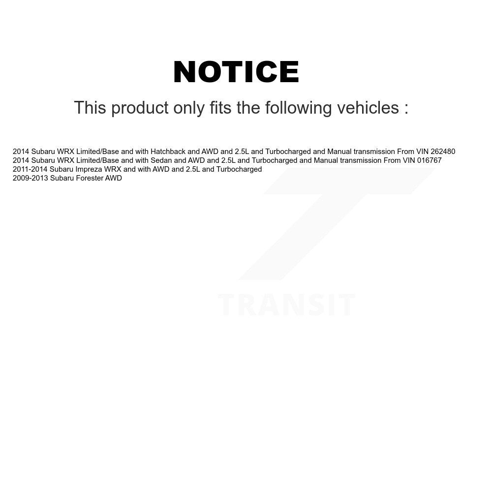 [Avant Droite] Arbre de transmission CV pour Subaru Forester Impreza WRX KN7-100341
