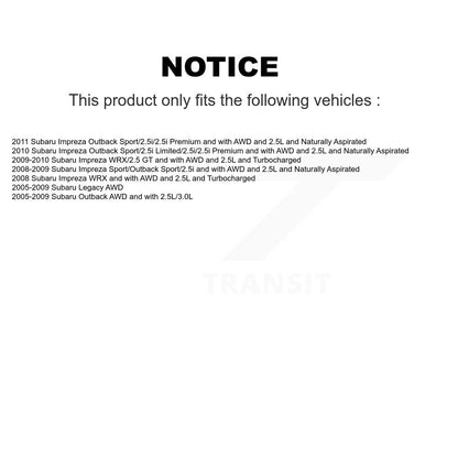 [Avant Droite] Arbre de transmission CV pour Subaru Impreza Outback Legacy KN7-100342