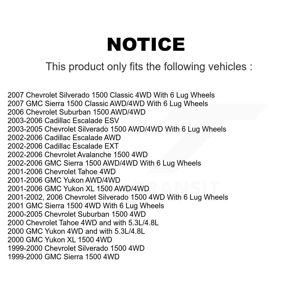 [Avant Droite] Arbre de transmission CV pour Chevrolet GMC Silverado 1500 Sierra Avalanche KN7-100352