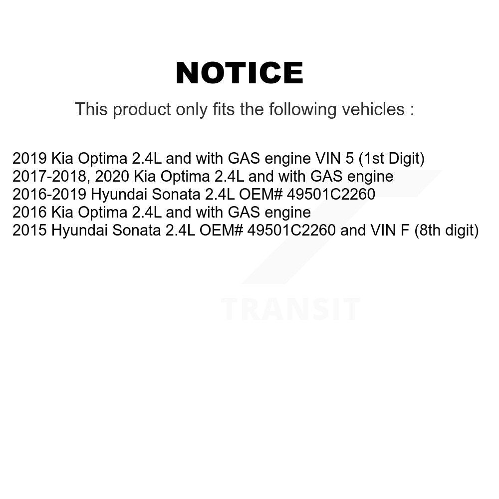 [Avant Droite] Arbre de transmission CV pour Hyundai Sonata Kia Optima KN7-100360