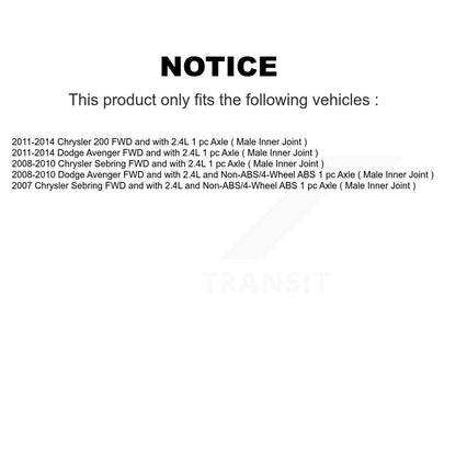 [Avant] Arbre de transmission CV pour Chrysler 200 Dodge Avenger Sebring KN7-100385