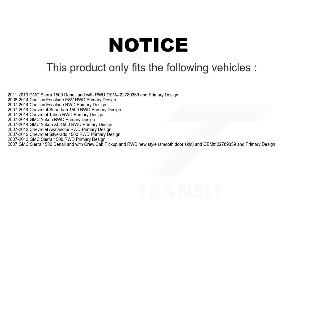 [Avant] Arbre de transmission CV pour Chevrolet GMC Sierra 1500 Silverado Avalanche Tahoe KN7-100418