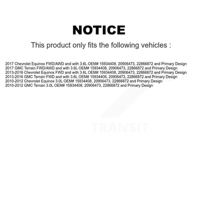 [Avant] Arbre de transmission CV pour Chevrolet Equinox GMC Terrain Primary Design KN7-100456
