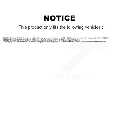 [Avant et Arrière] Arbre de transmission CV pour Toyota RAV4 KN7-100498