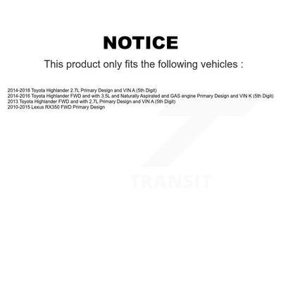 [Avant] Arbre de transmission CV pour Toyota Highlander Lexus RX350 KN7-100506