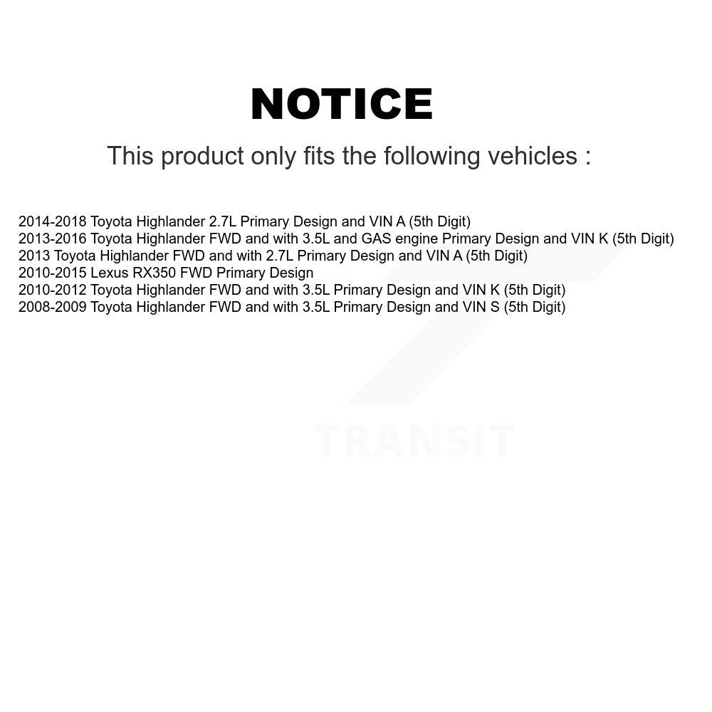 [Avant Droite] Arbre de transmission CV pour Toyota Highlander Lexus RX350 KN7-100640