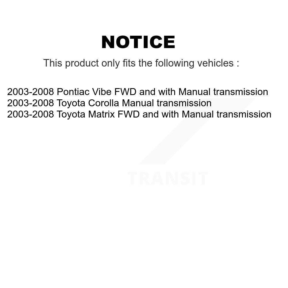 [Avant Droite] Arbre de transmission CV pour 2003-2008 Toyota Corolla Matrix Pontiac Vibe KN7-100653