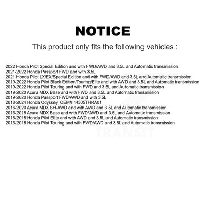 [Avant Droite] Arbre de transmission CV pour Honda Pilot Acura MDX Passport KN7-100665