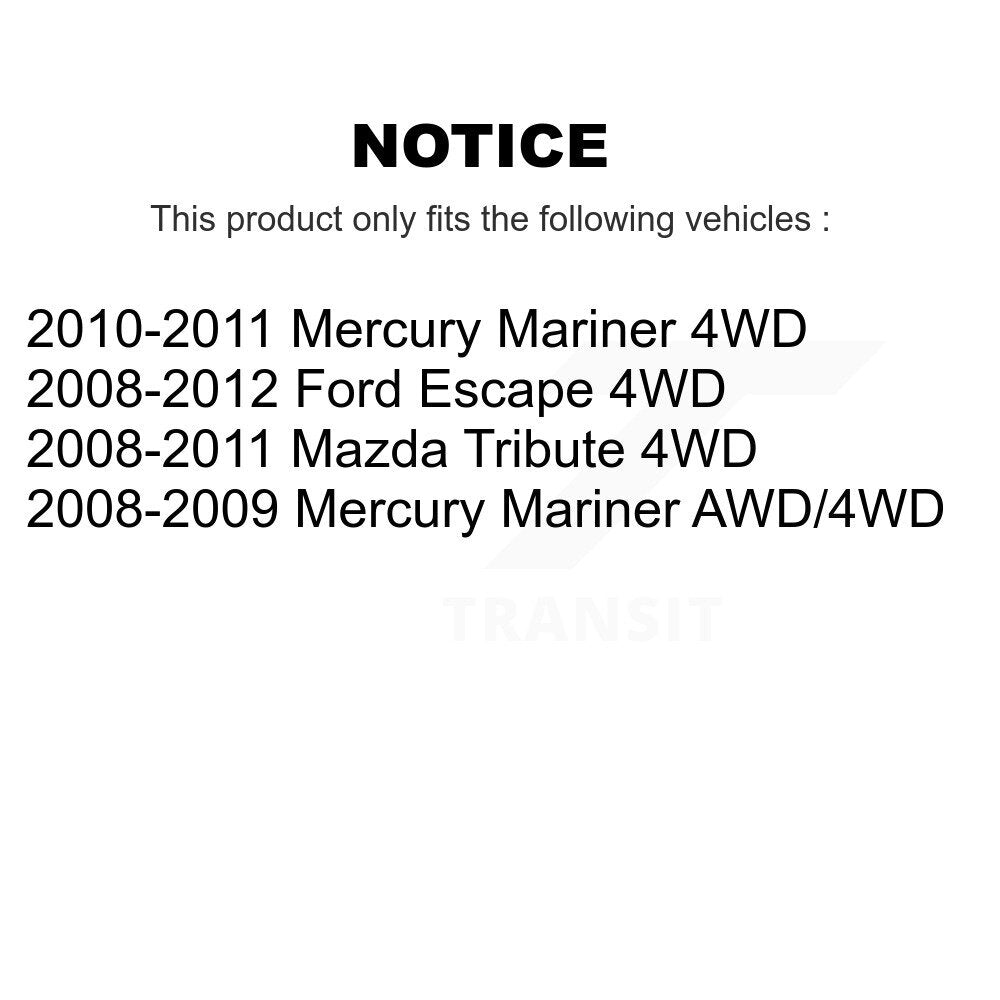 [Arrière Gauche] Arbre de transmission CV pour Ford Escape Mazda Tribute Mercury Mariner KN7-100687