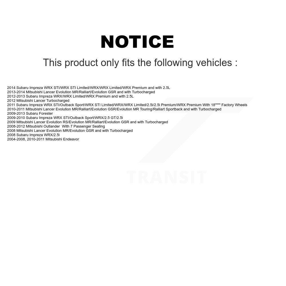 [Arrière] Sabot de frein de stationnement pour Subaru Mitsubishi Impreza Lancer Forester KNH-100002