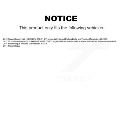 [Arrière] Sabot de frein de stationnement pour Nissan Rogue KNH-100003