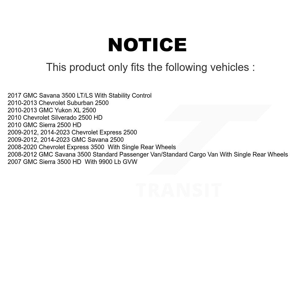 [Arrière] Sabot de frein de stationnement pour GMC Chevrolet Savana 2500 Express 3500 Silverado KNH-100005