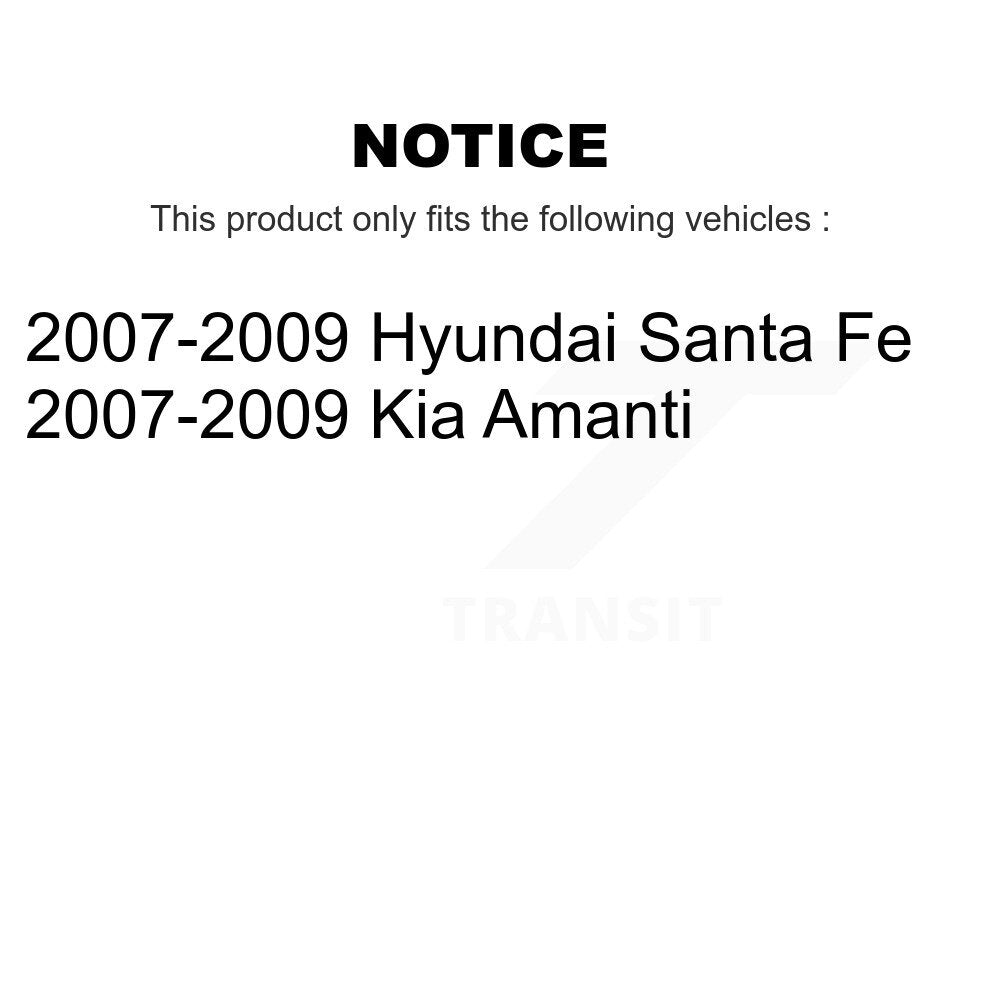 [Arrière] Sabot de frein de stationnement pour 2007-2009 Hyundai Santa Fe Kia Amanti KNH-100008