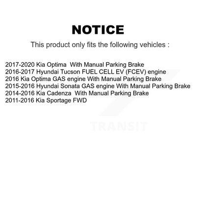 [Arrière] Sabot de frein de stationnement pour Hyundai Tucson Kia Sportage Sonata Optima KNH-100010