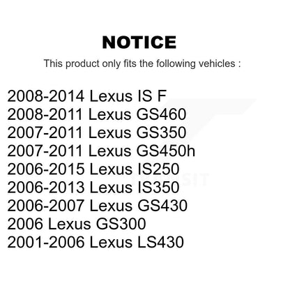 [Arrière] Sabot de frein de stationnement pour Lexus IS250 IS350 GS350 LS430 GS300 IS F GS450h KNH-100021