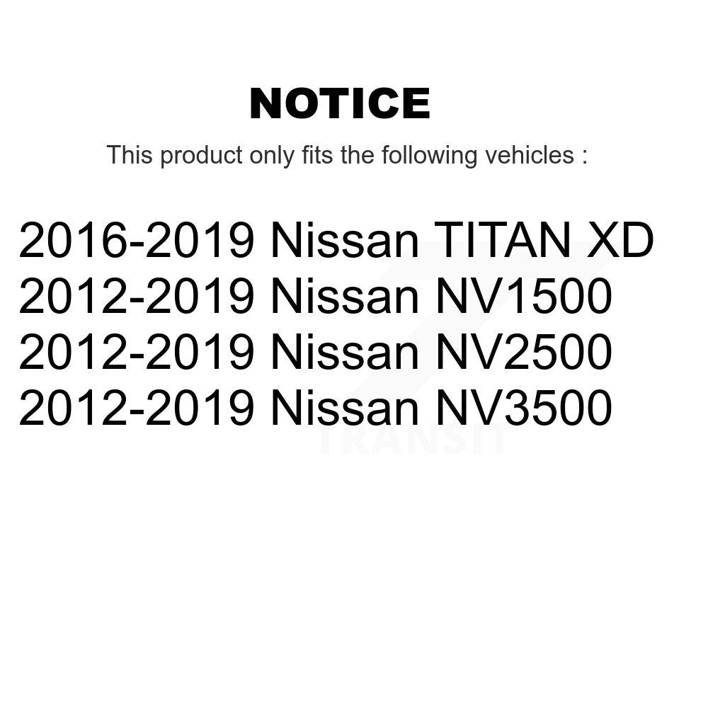 [Arrière] Sabot de frein de stationnement pour Nissan NV2500 TITAN XD NV3500 NV1500 KNH-100027
