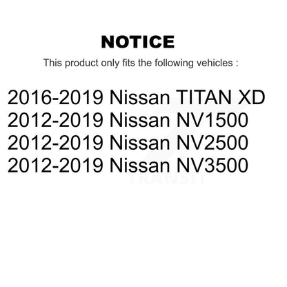 [Arrière] Sabot de frein de stationnement pour Nissan NV2500 TITAN XD NV3500 NV1500 KNH-100027