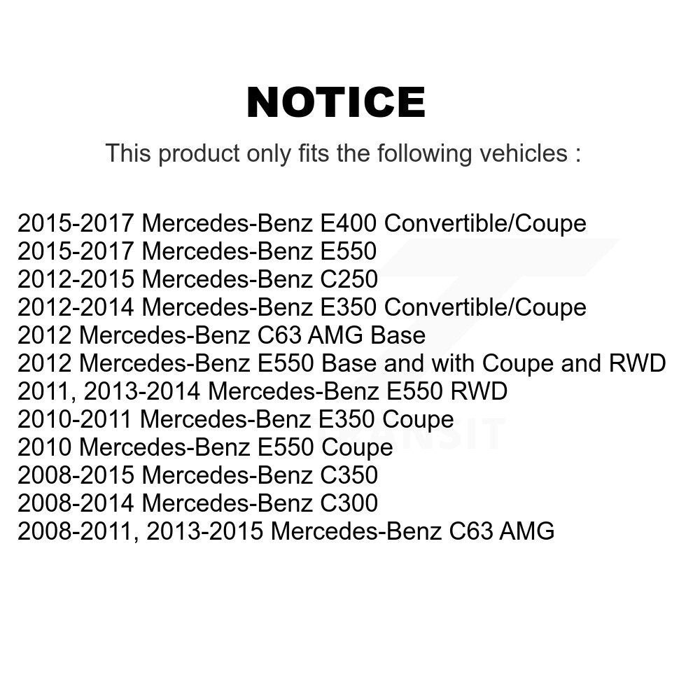 [Arrière] Sabot de frein de stationnement pour Mercedes-Benz C300 E350 C350 C250 E400 E550 C63 KNH-100033